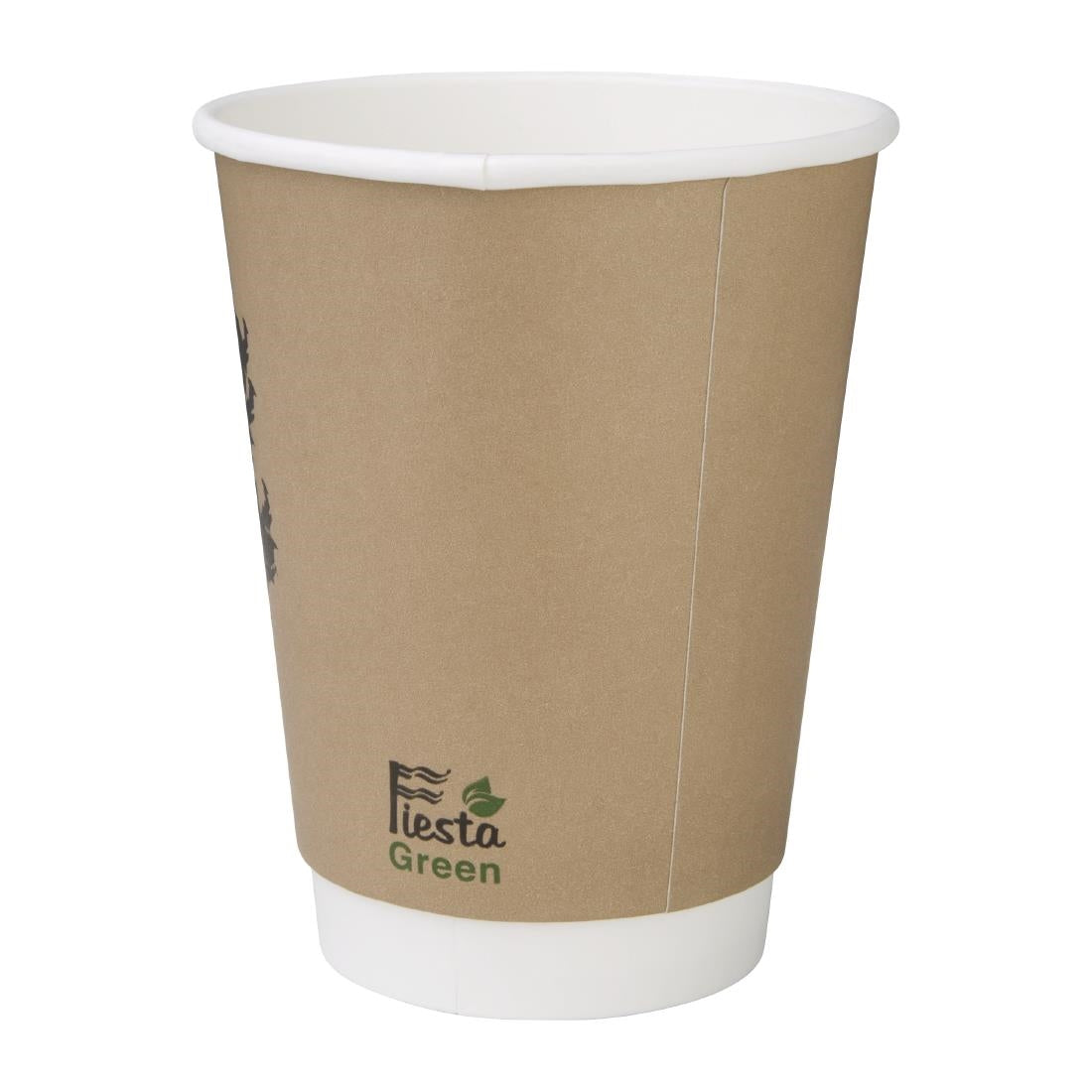 Gobelets boissons chaudes compostables en PLA double paroi Fiesta Compostable 355ml (Lot de 500) - NISBETS