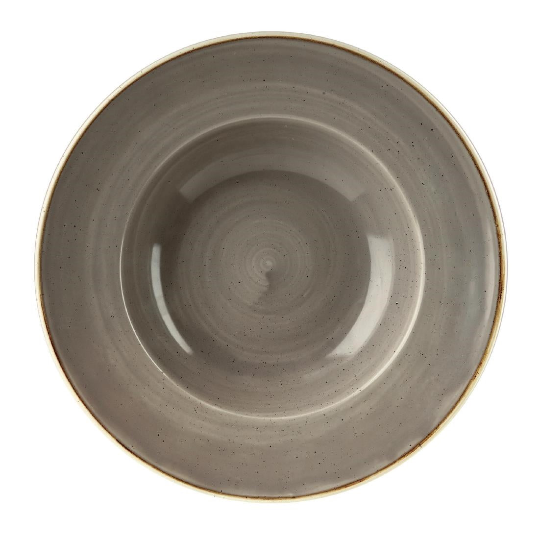 Bols à bord large Churchill Stonecast Peppercorn Grey 240mm (Lot de 12)