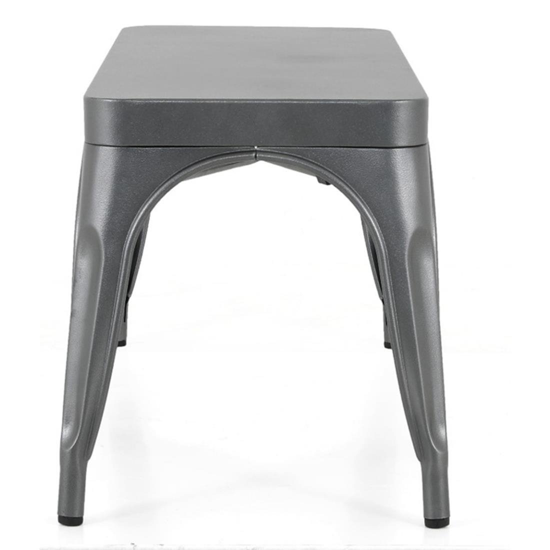 Bancs en métal gris acier Bolero Bistro 1000 mm (lot de 2) - NISBETS