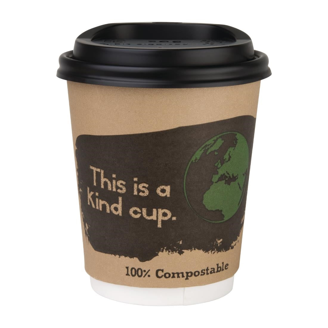 Gobelets boissons chaudes compostables en PLA double paroi Fiesta Compostable 227ml (x500) - NISBETS