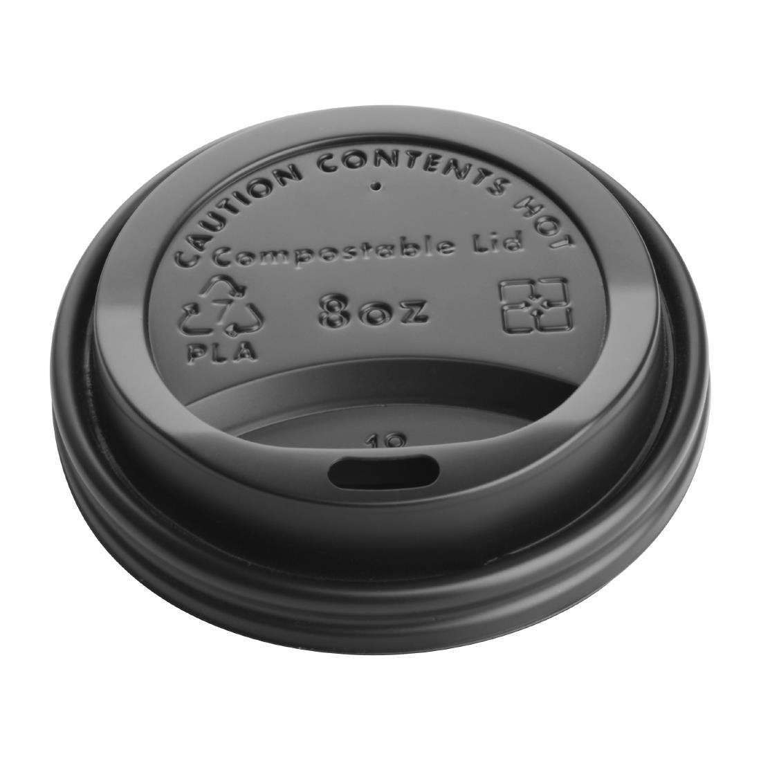 Couvercles gobelets boissons chaudes CPLA compostables Fiesta Compostable 225 ml (lot de 50)
