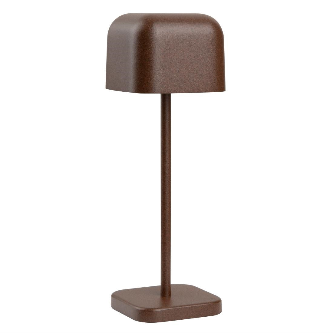 Lampe de table avec abat-jour carré Olympia Lucca marron 200mm