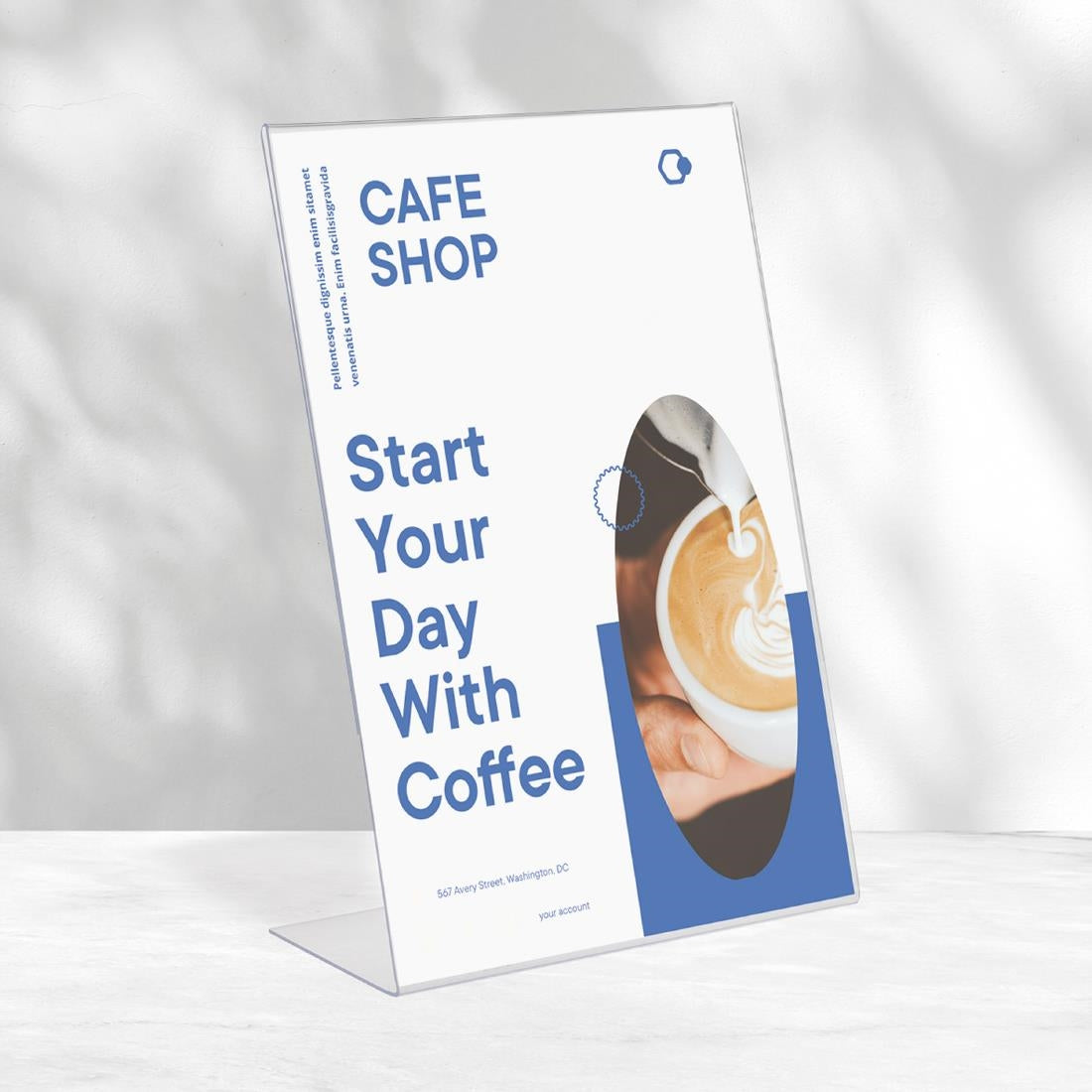 Présentoir de table Europel Budget L-standard A4 transparent