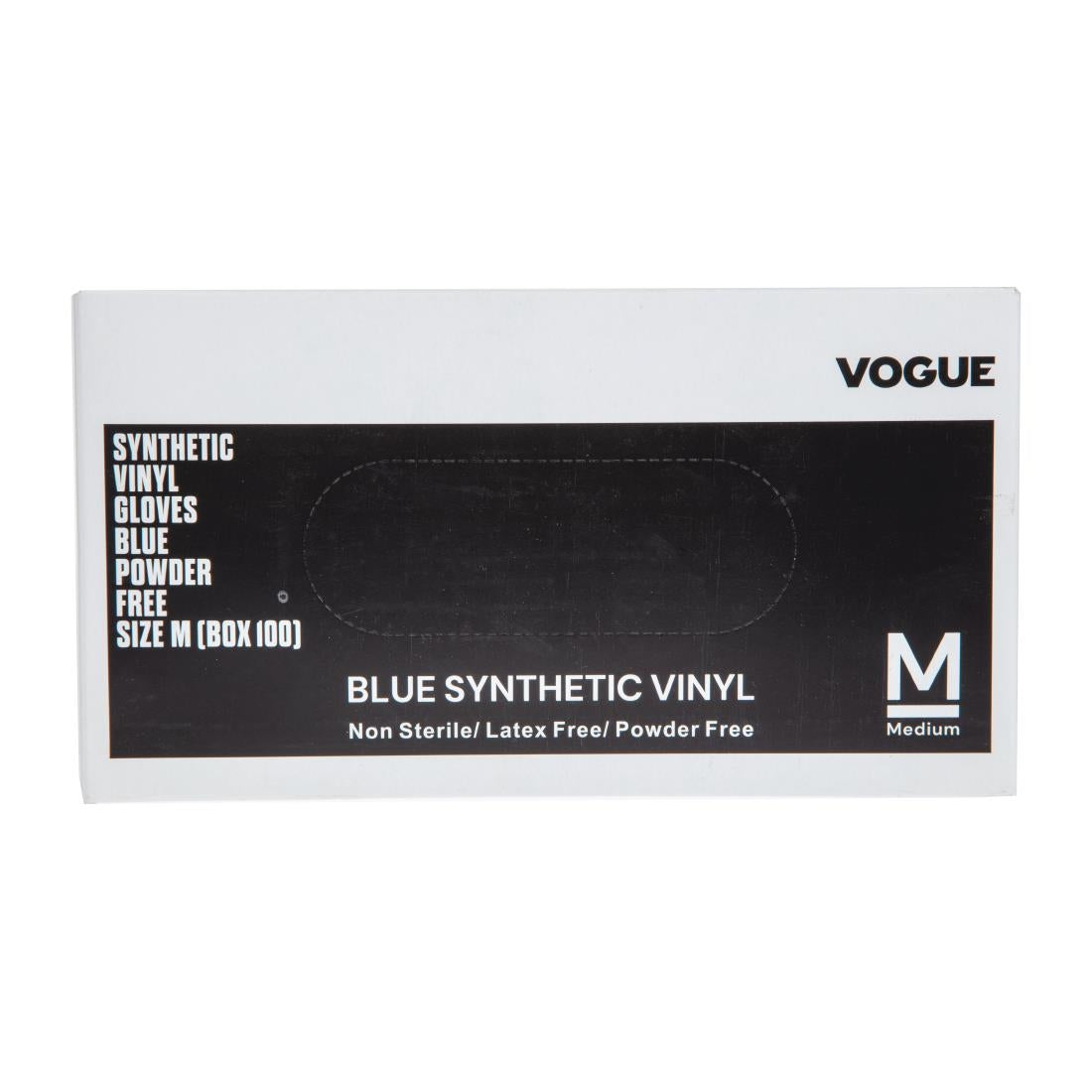 Gants alimentaires en vinyle non poudrés Hygiplas bleus (Lot de 100) - Taille L