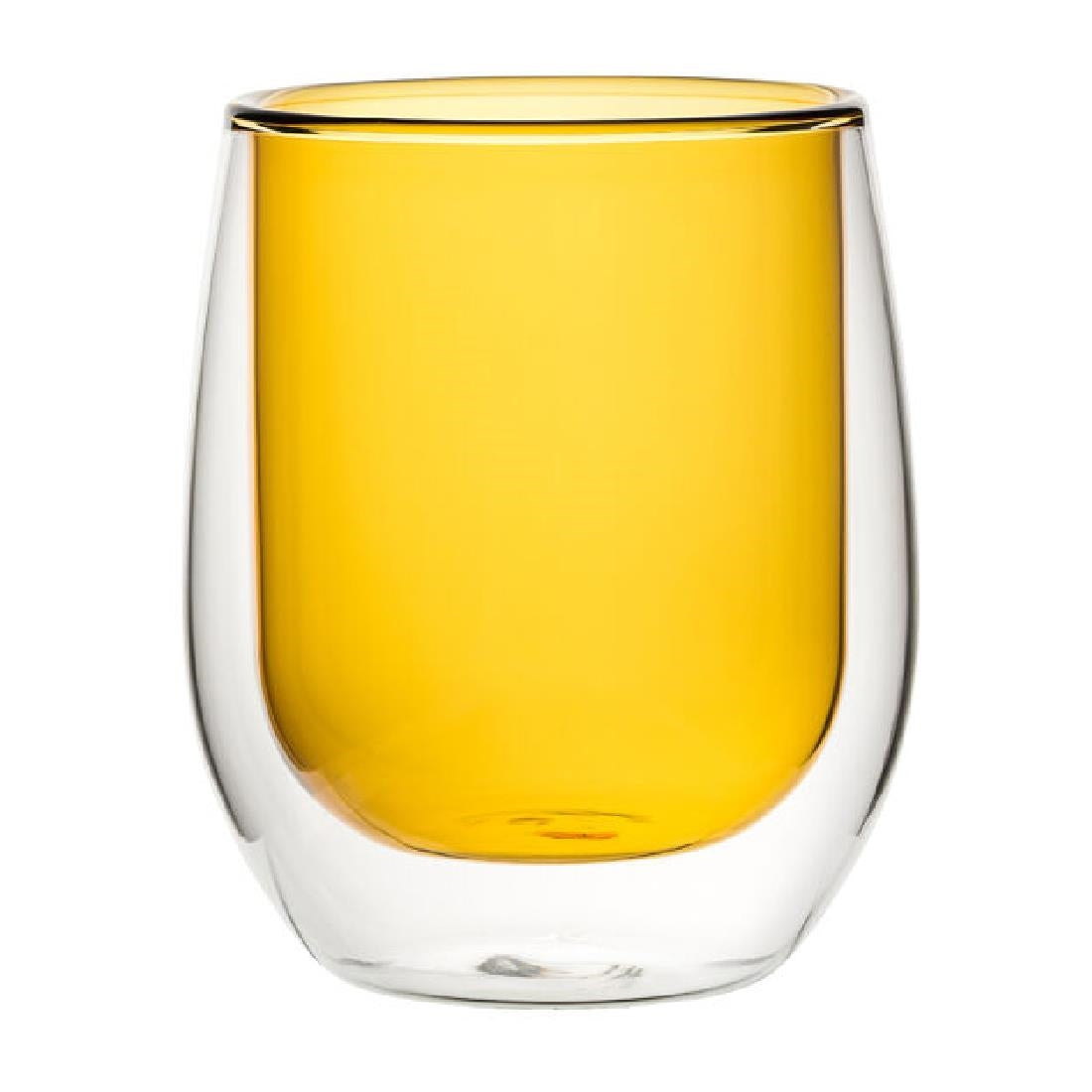 Verres à eau double paroi Utopia ambre 27 cl (lot de 6)
