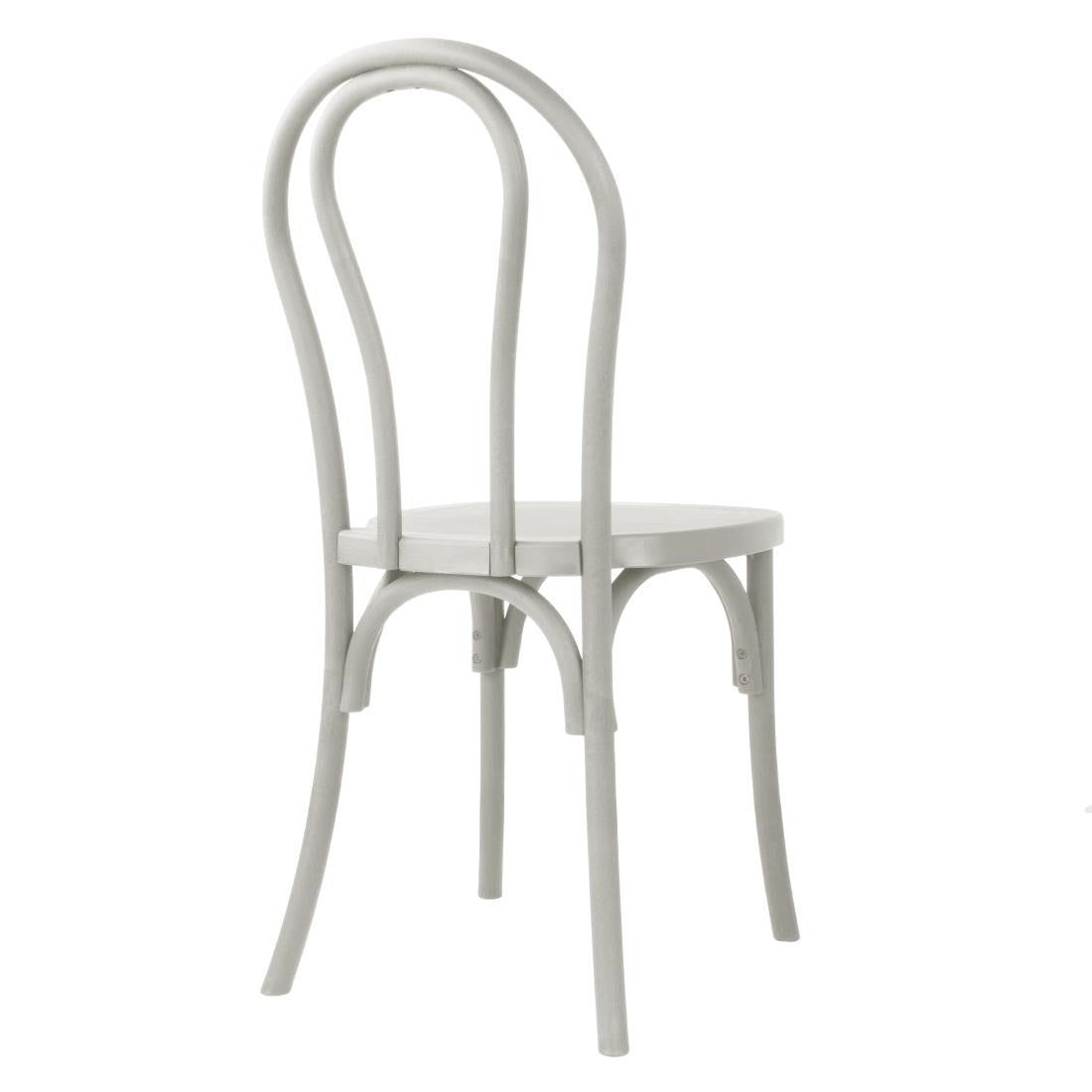Chaises en résine style bois courbé Bolero Soho blanches (lot de 4)