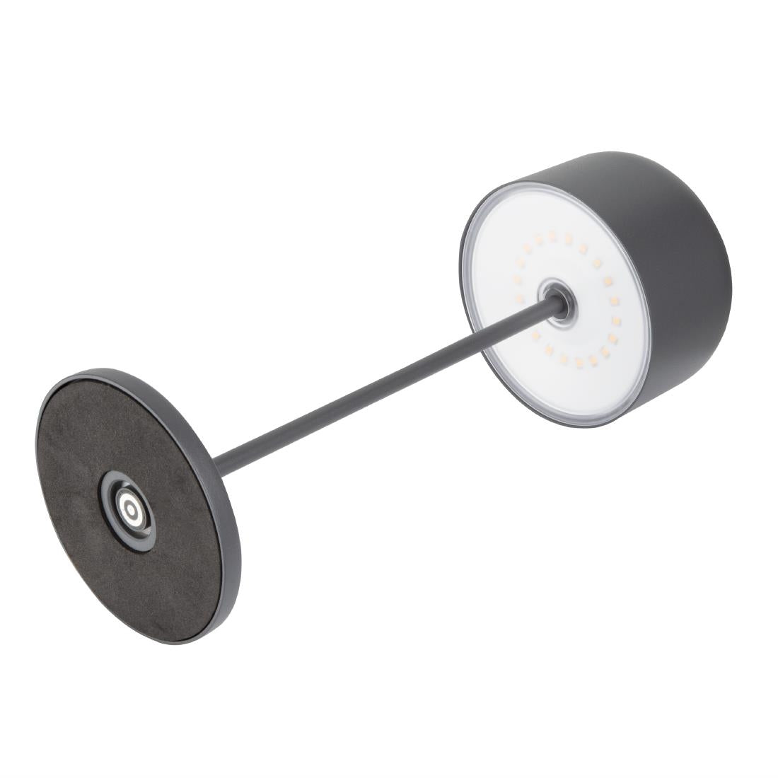 Lampe de table avec abat-jour rond Olympia Lucca grise 300mm