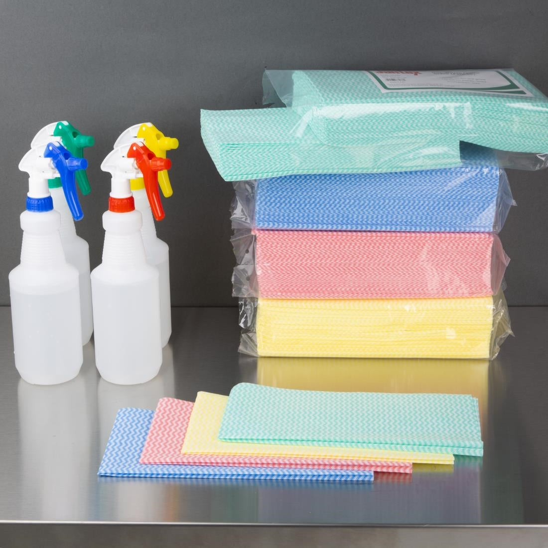 Chiffons non tissés Jantex bleus (lot de 50)