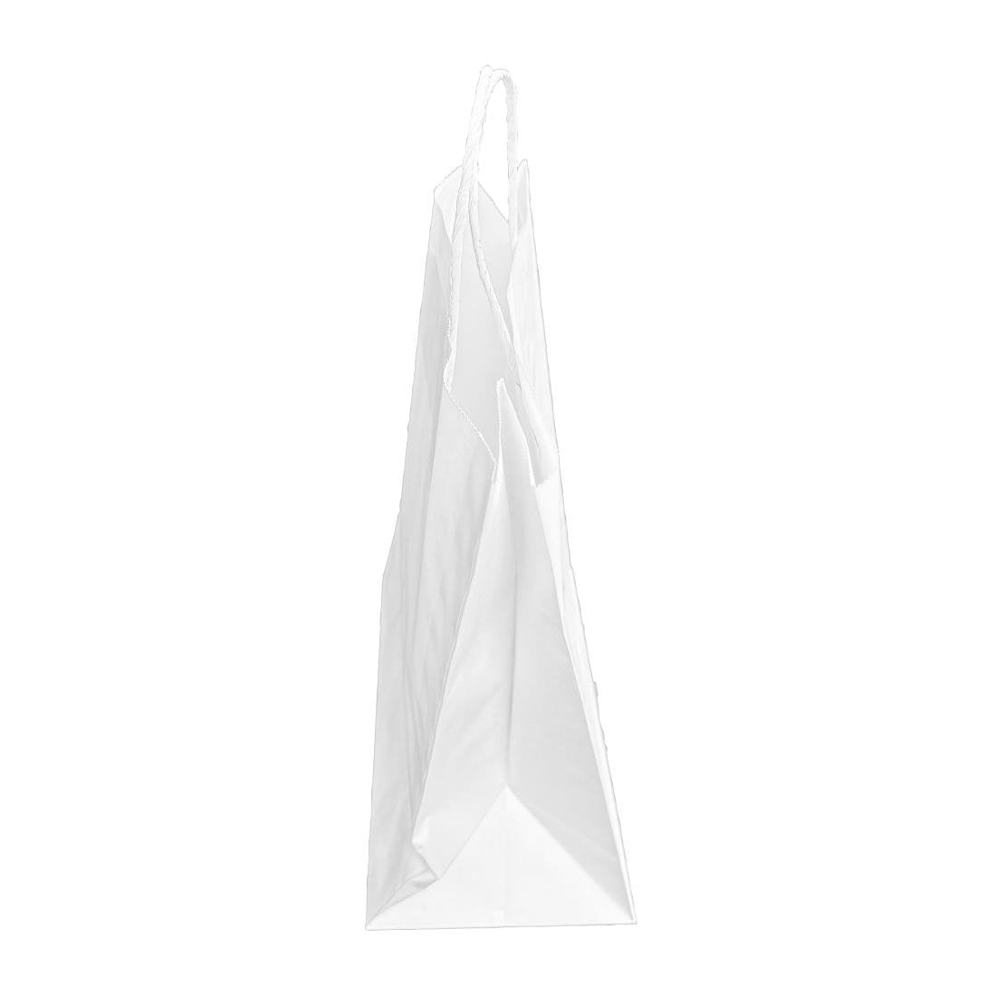 Grands sacs en papier avec poignée torsadée Fiesta Recyclable blancs (lot de 250)