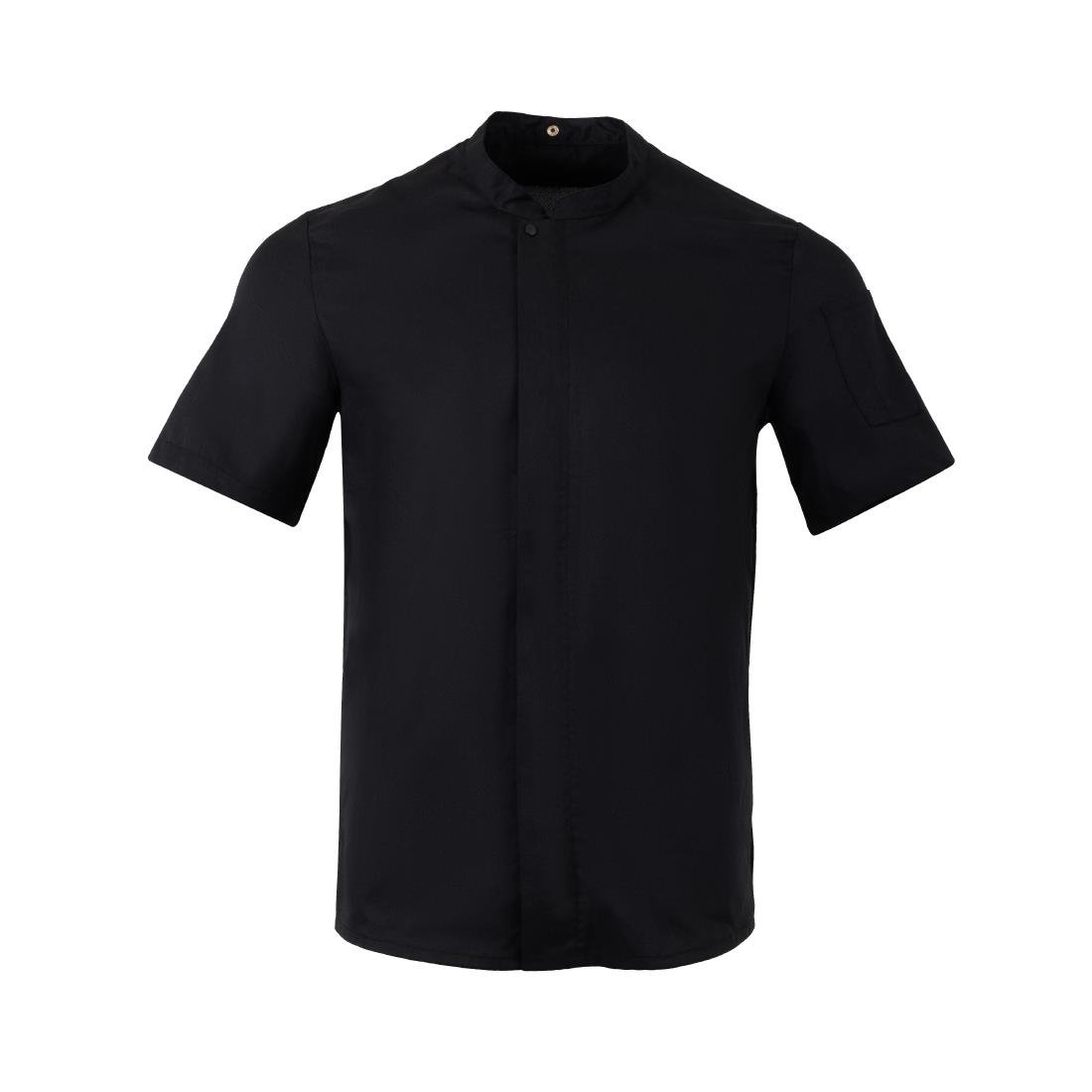 Veste de cuisinier en maille à manches courtes Southside Harlem noire - Taille S