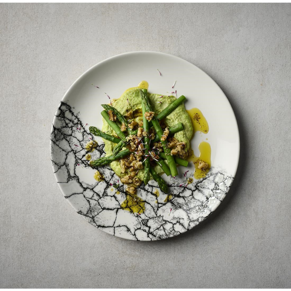 Assiettes rondes Churchill Kintsugi Accents Quartz Black Evolve 260mm (Lot de 12)