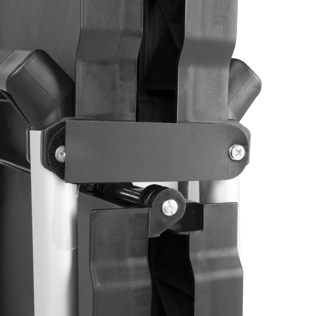 Petit chariot pliant en polypropylène Vogue 3 niveaux noir