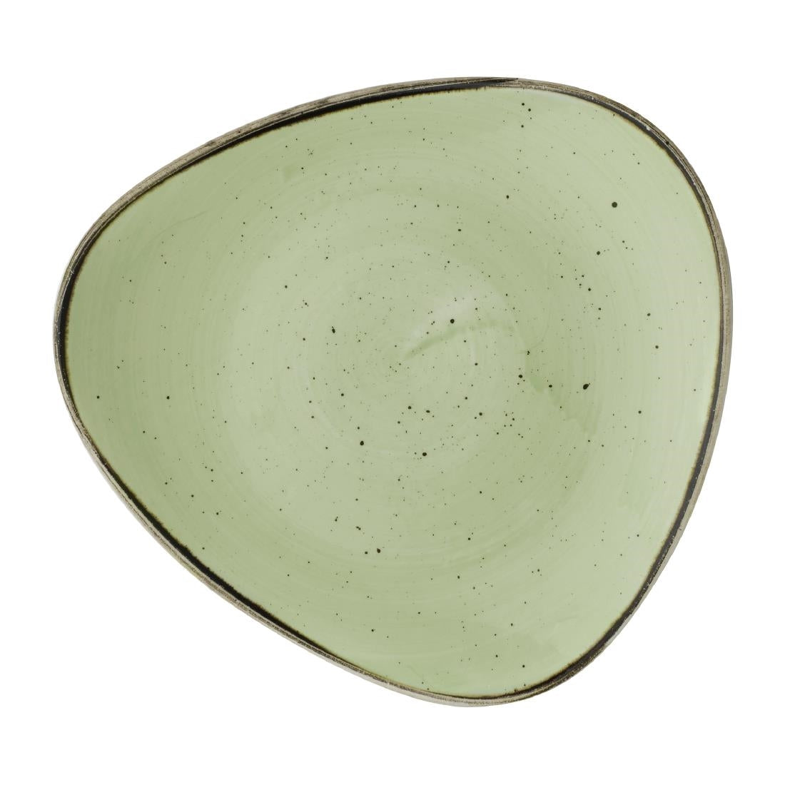 Assiettes triangulaires Churchill Stonecast Sage Green 265mm (Lot de 12)