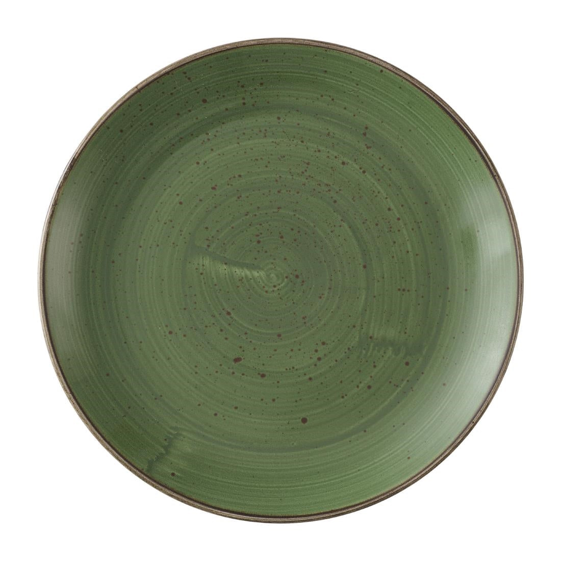 Assiettes avec rebord Churchill Stonecast Sage Green 254mm (Lot de 12)