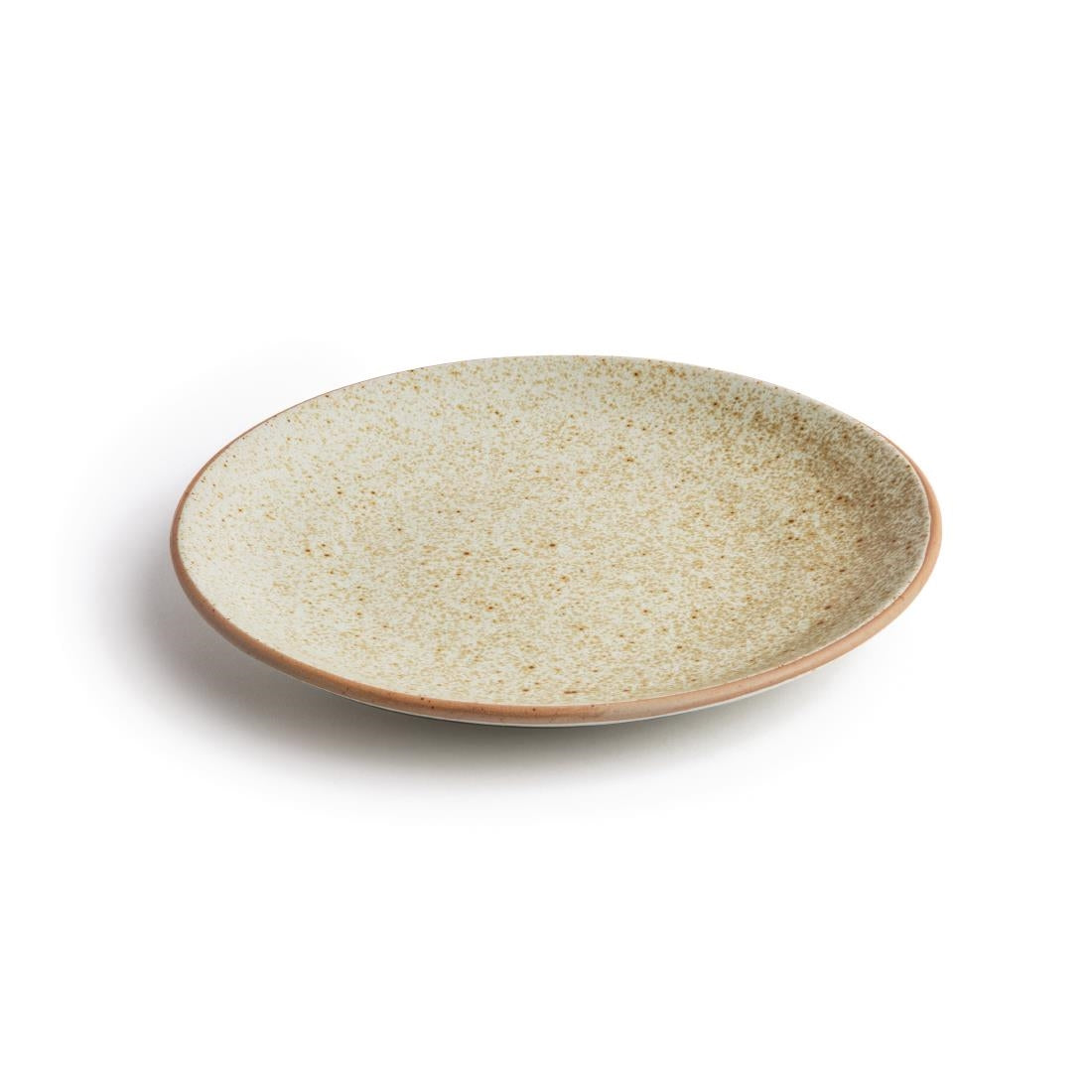 Assiettes coupes beige moucheté Olympia Canvas 27 cm (Lot de 6) - NISBETS