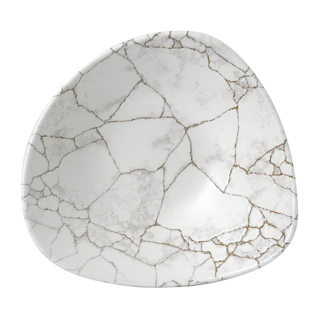 Bols triangulaires Churchill Studio Prints Kintsugi Agate Grey Lotus 228mm (Lot de 12)