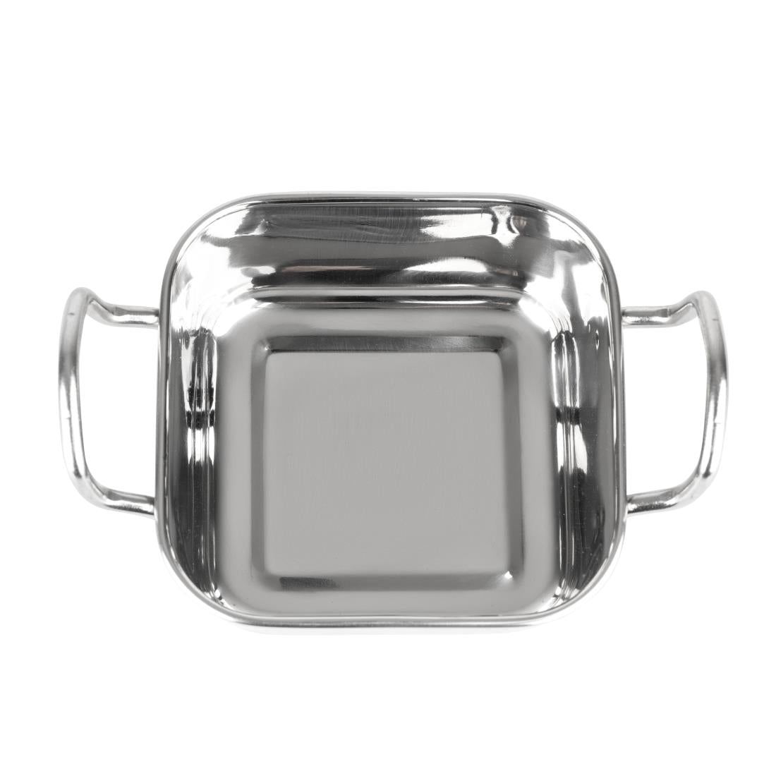 Plat de présentation en inox carré Olympia 115x115mm