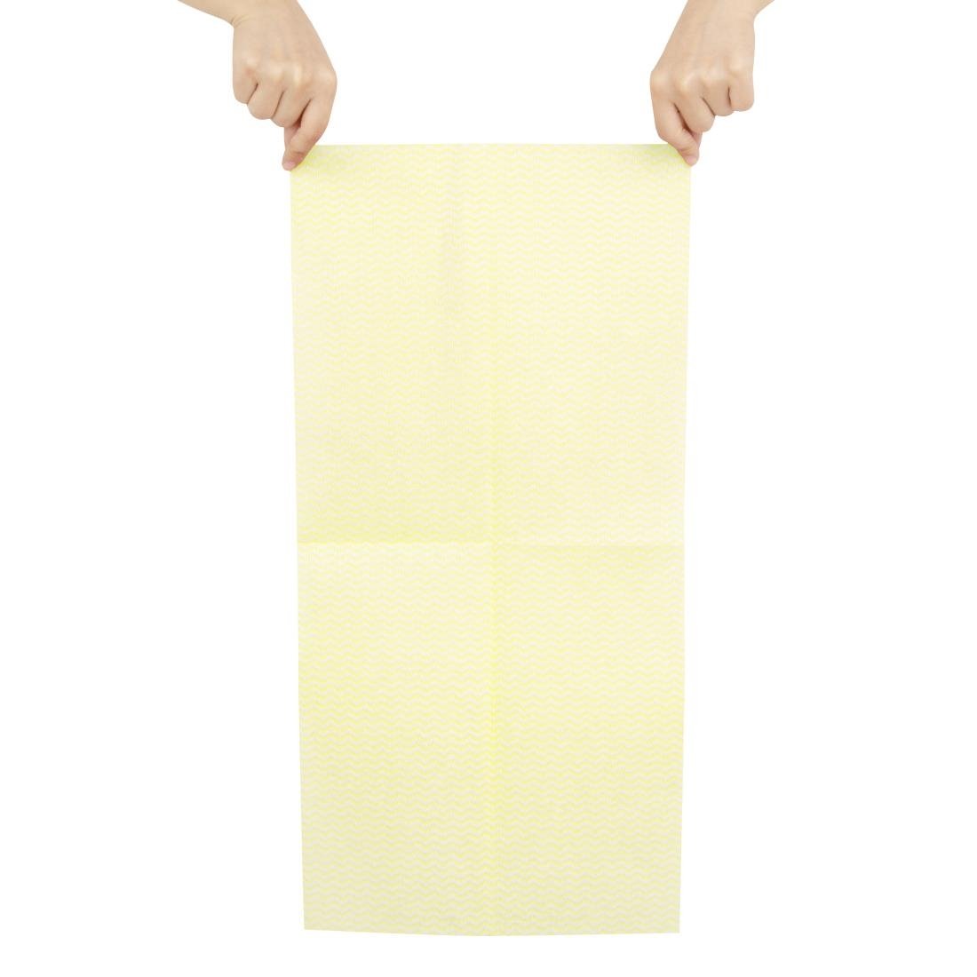 Chiffons non tissés Jantex jaunes (lot de 50)