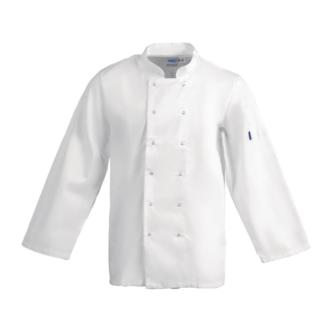 Veste de cuisine mixte Whites Vegas manches longues blanche - NISBETS