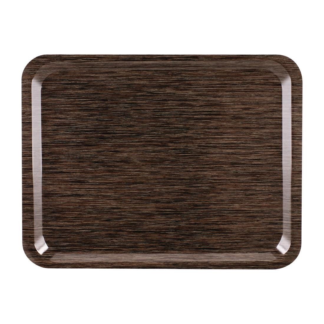 Plateau de service en mélamine Roltex Casino 43x33cm wengé - NISBETS