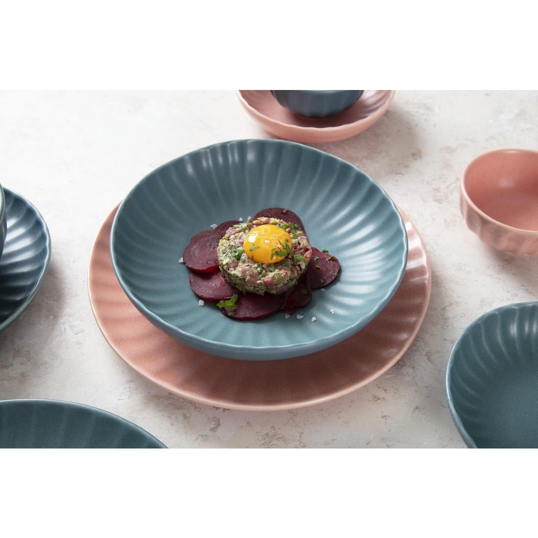 Assiettes calottes Olympia Corallite vertes 160x40mm (lot de 6)