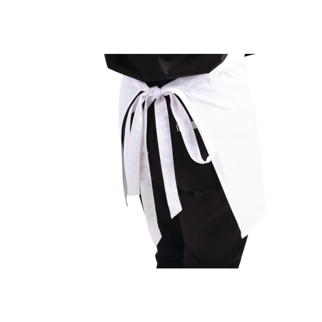 Tablier serveur court Whites blanc - NISBETS