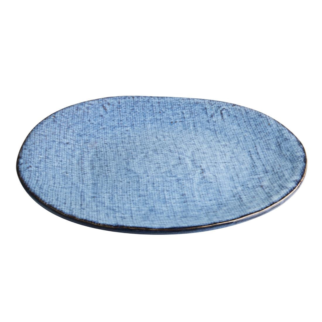Assiettes plates Olympia Denim Blue 285 mm (lot de 4)