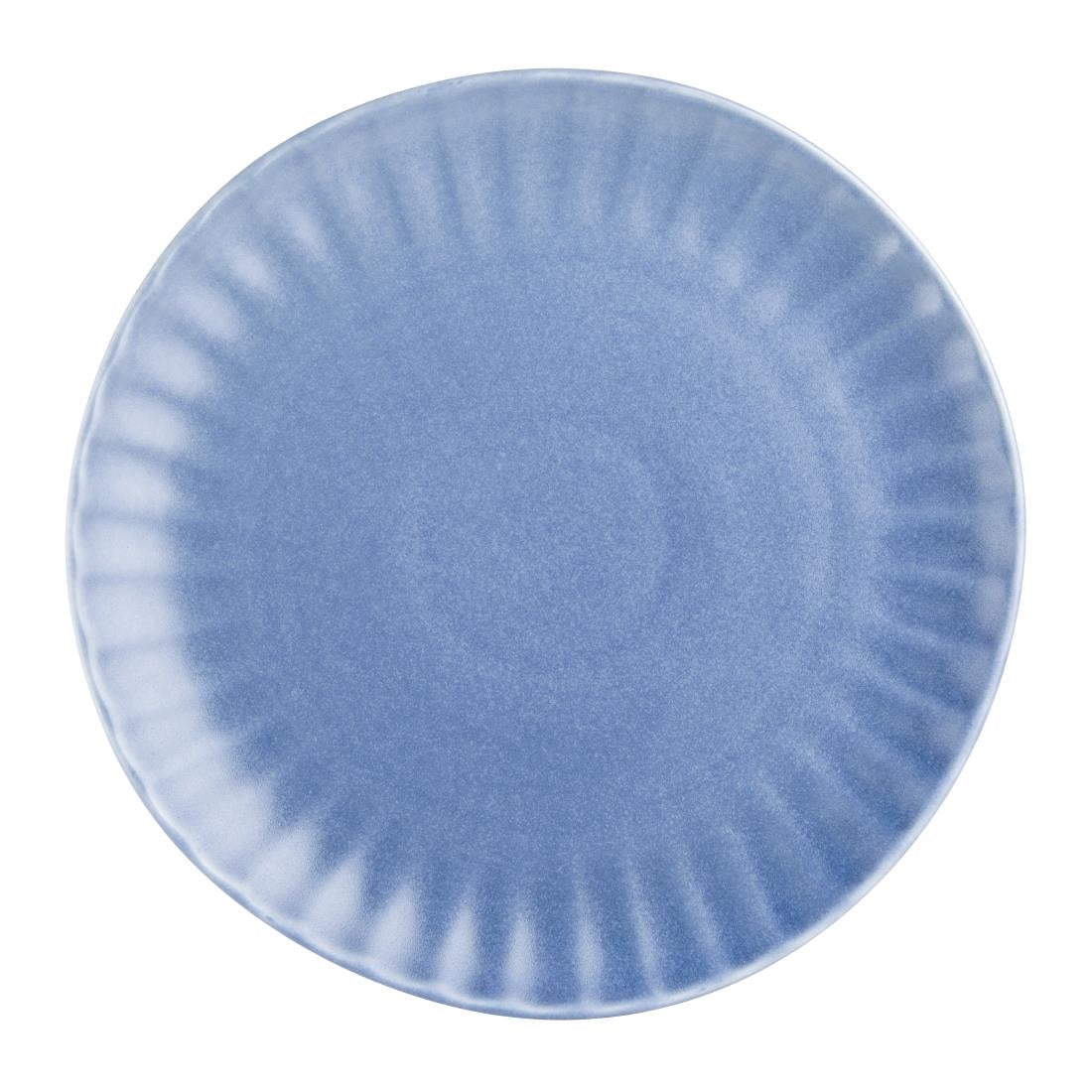Assiettes plates Olympia Corallite bleues 280 mm (lot de 6)
