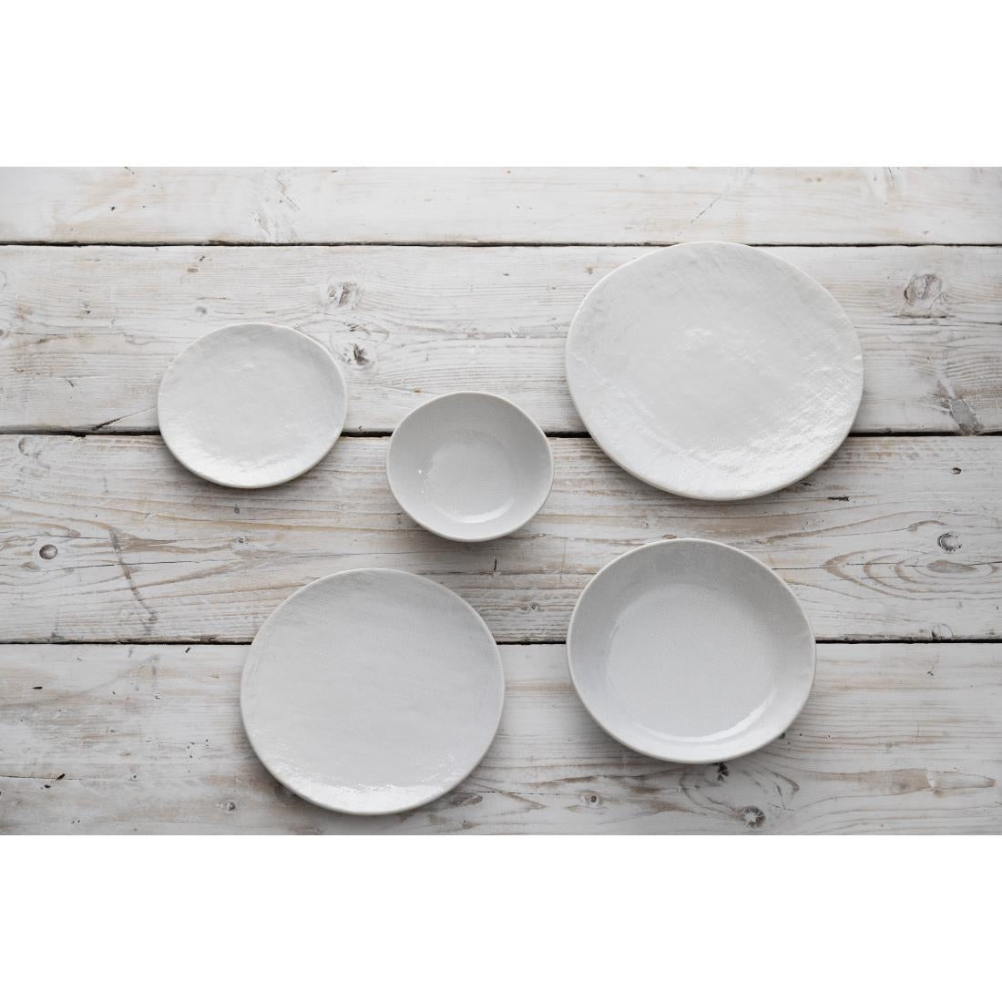 Assiettes plates Olympia Denim White 230 mm (lot de 6)