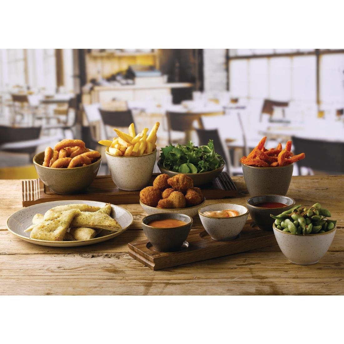 Pots à sauce Churchill Stonecast Barley White 60ml (Lot de 12)