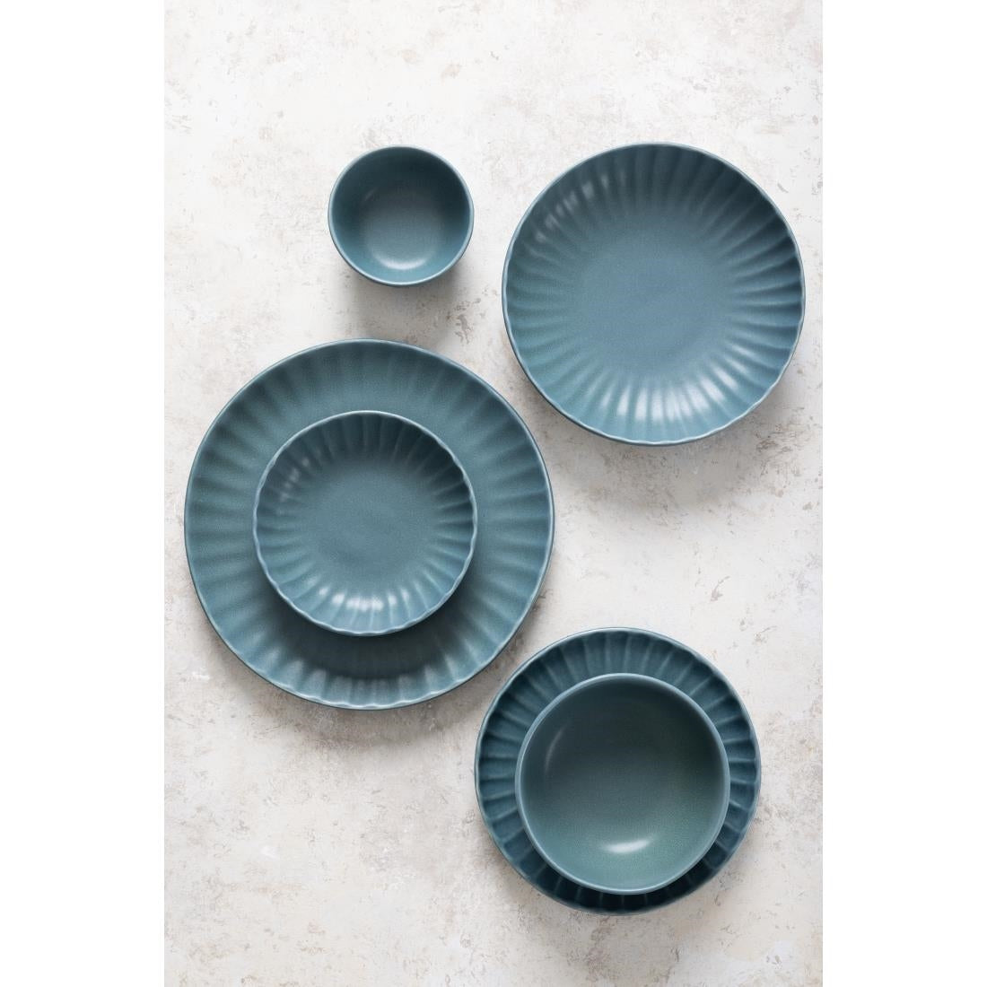 Assiettes plates Olympia Corallite vertes 205 mm (lot de 6)