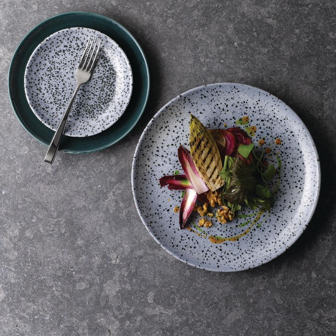 Assiettes coupes rondes Churchill Stonecast Patina Rustic Teal 40oz 248mm (Lot de 12)