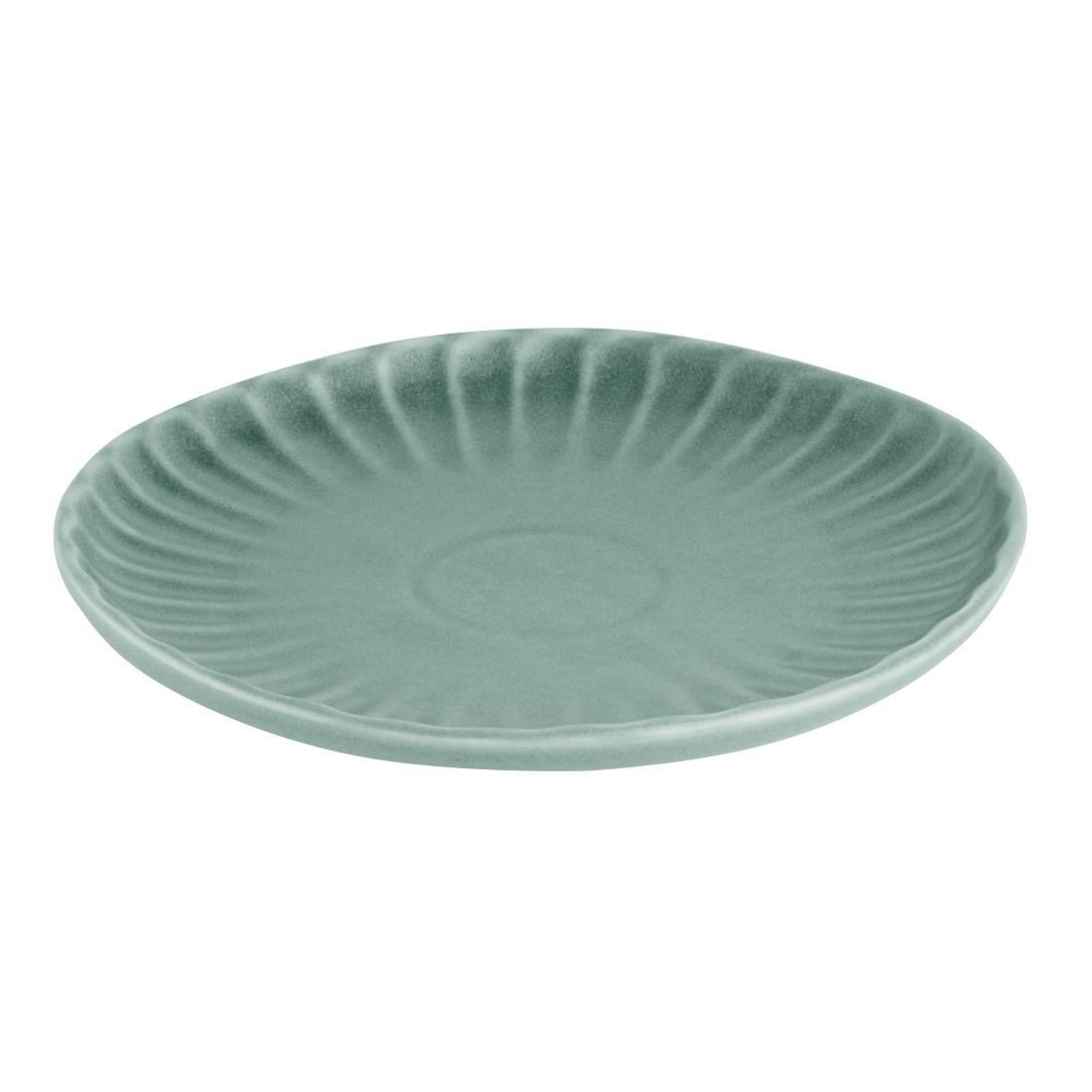 Assiettes plates Olympia Corallite vertes 205 mm (lot de 6)