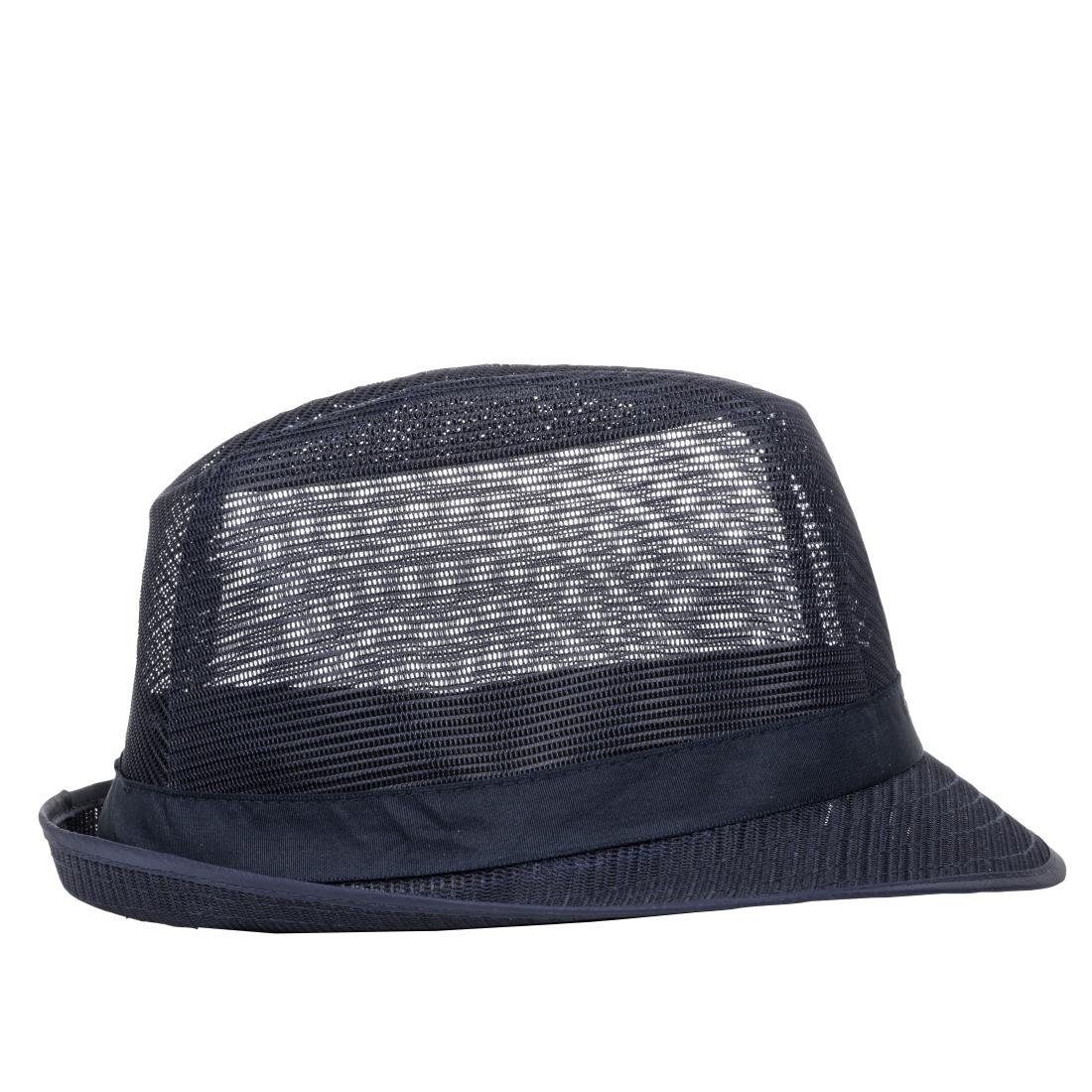 Chapeau Trilby bleu marine avec résille - NISBETS