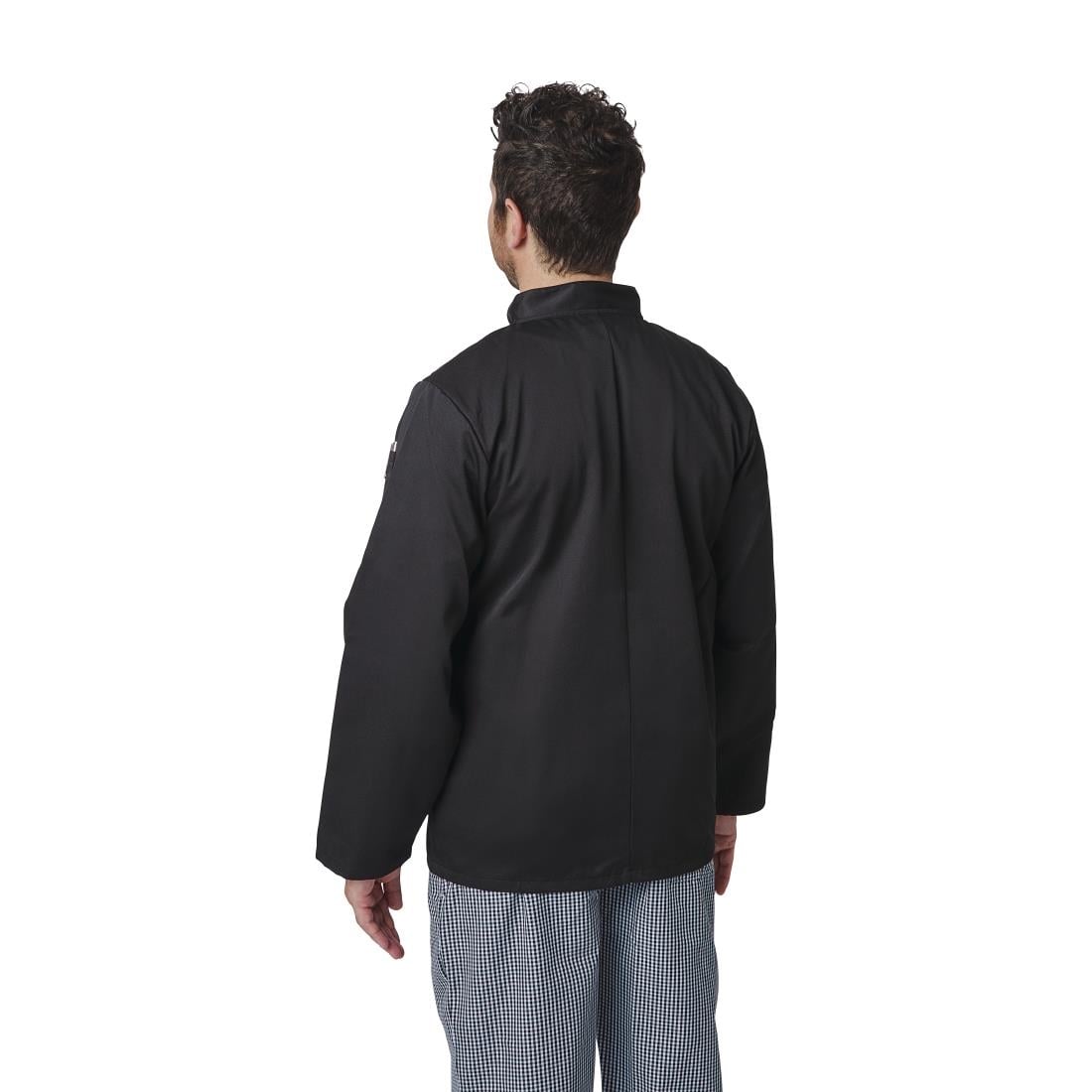 Veste de cuisine mixte Whites Vegas manches longues noire - NISBETS