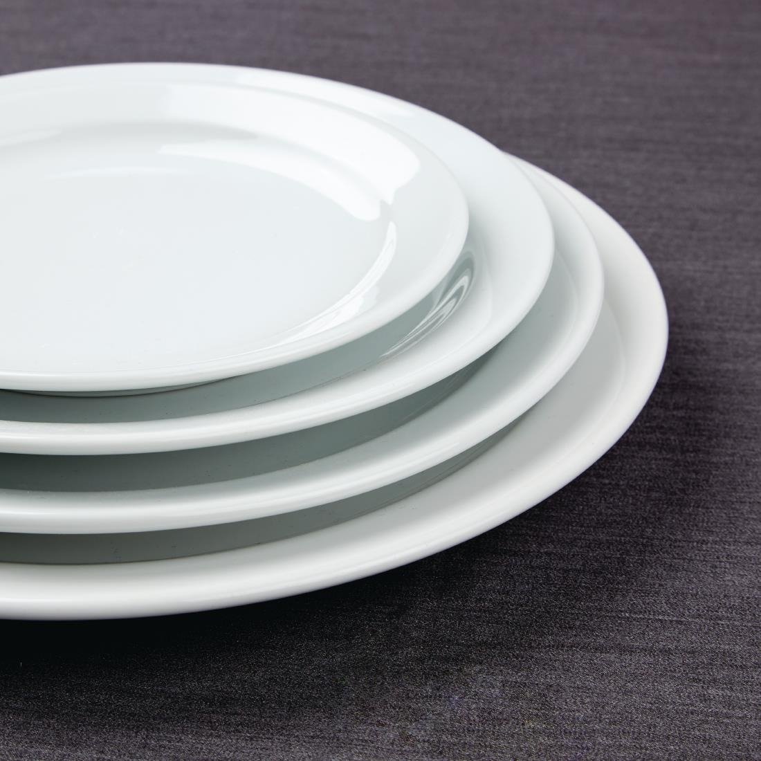Assiettes À Bord Étroit Olympia Athena 284mm (Lot de 6) - NISBETS