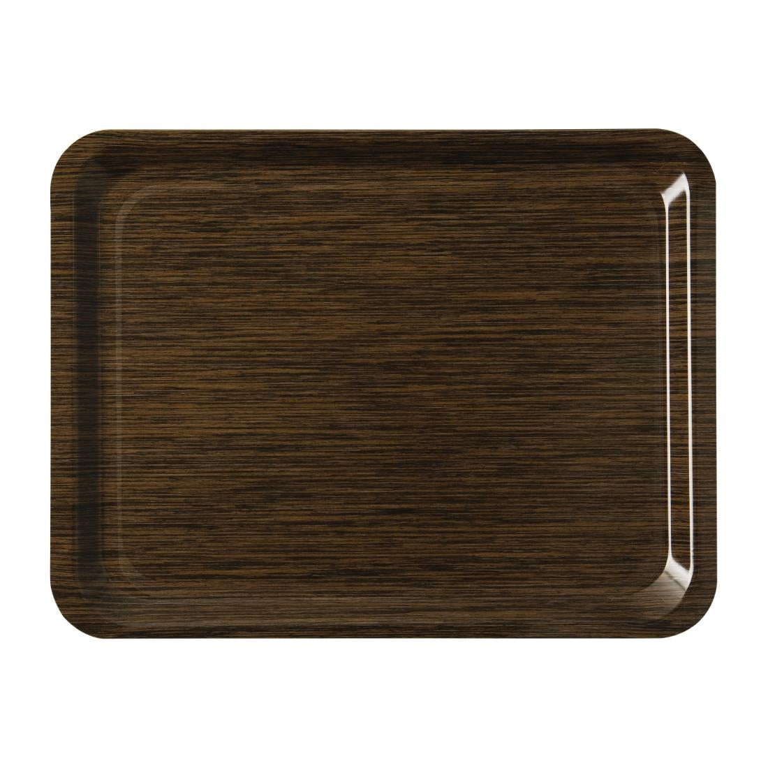 Plateau de service en mélamine Roltex Casino 430x330mm antidérapant wengé - NISBETS