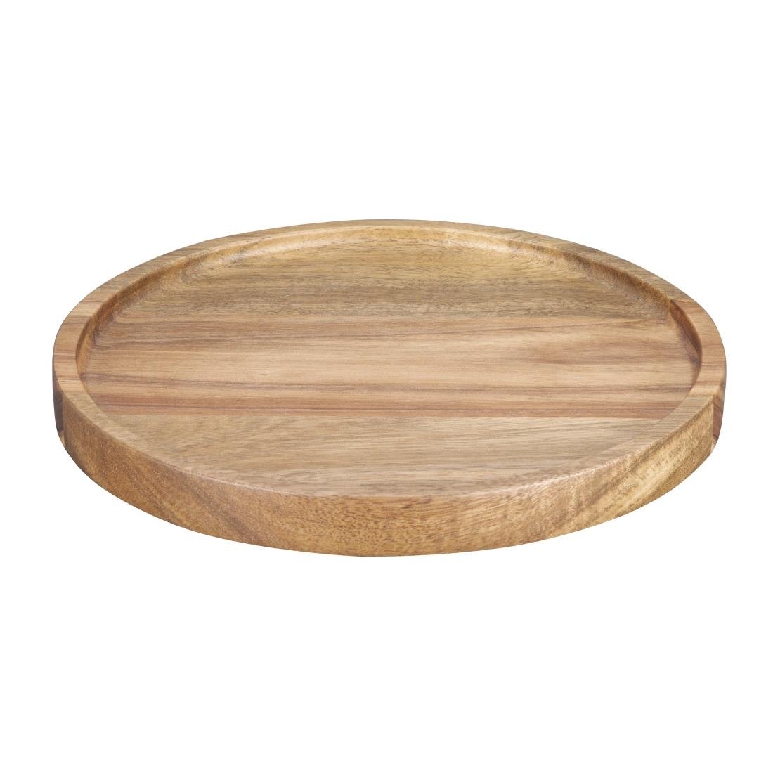 Assiette ronde en acacia Olympia 200mm