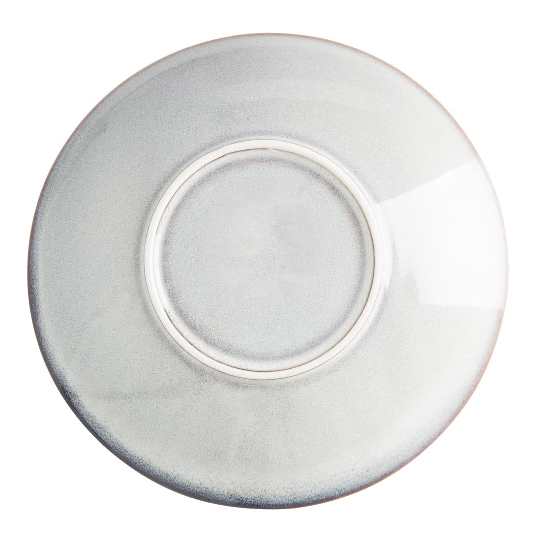 Assiettes creuses Olympia Drift en relief gris 260 mm (lot de 4)