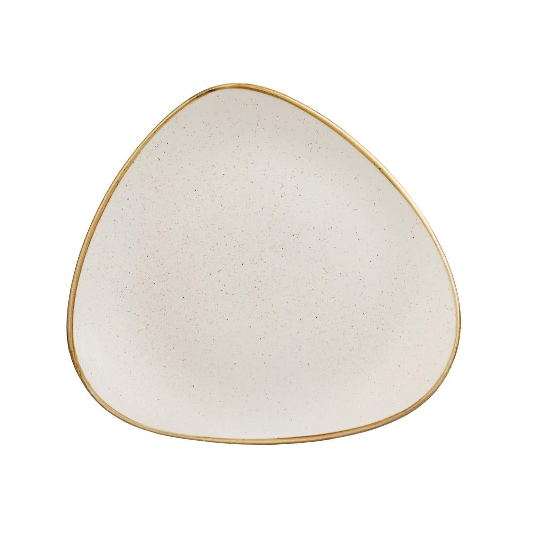 Assiettes triangulaires Churchill Stonecast Barley White Lotus 192mm (Lot de 12)