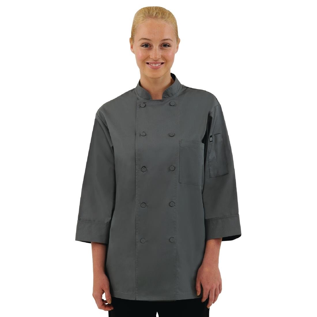 Veste de cuisine mixte Chef Works grise S - NISBETS