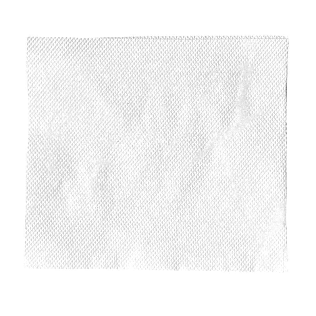 Serviettes déjeuner 2 plis Nisbets Essentials blanches pliées en 4 (lot de 50)