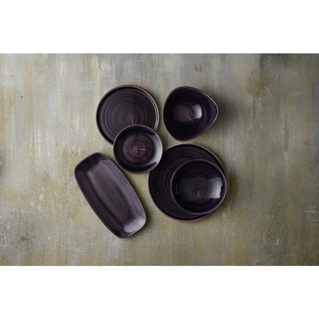Assiettes rondes Churchill Stonecast Patina Purple 217mm (Lot de 12)