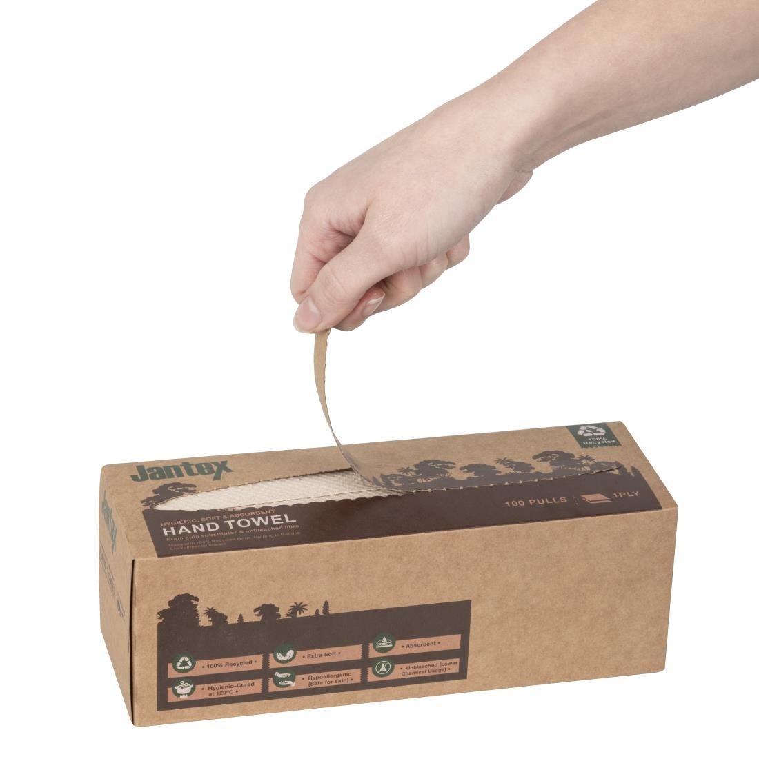 Essuie-mains Jantex Green 100% recyclé 1pli 100 feuilles (lot de 36) - NISBETS