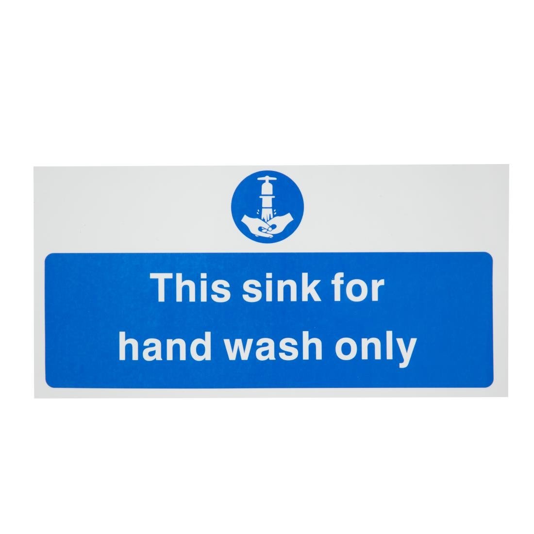 Signalétique pour le lavage des mains uniquement Vogue (en anglais) - NISBETS