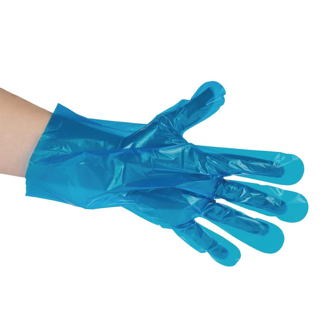 Gants de préparation alimentaire compostables Vegware bleus taille M (lot de 2400) - NISBETS