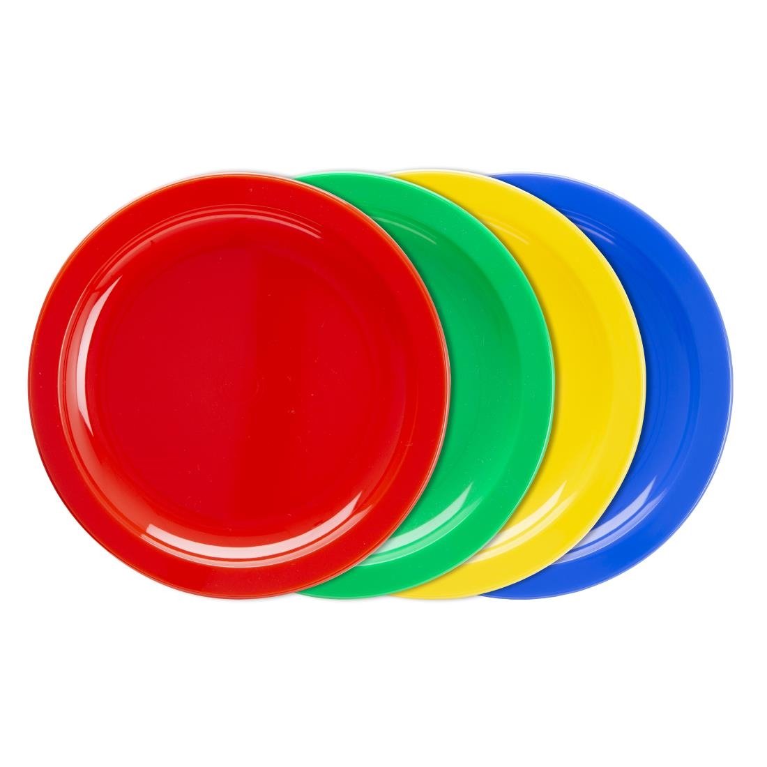 Assiettes en polypropylène Olympia Kristallon bleues 230mm (lot de 12)