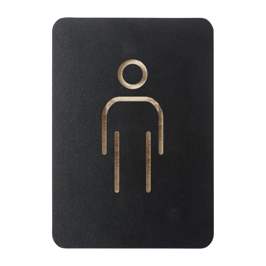 Plaque signalétique noire Europel homme