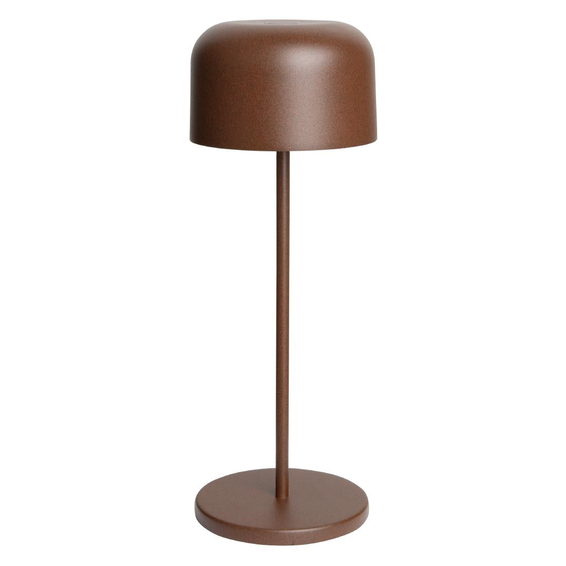Lampe de table avec abat-jour rond Olympia Lucca marron 300mm
