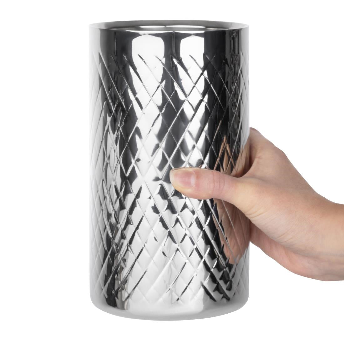 Rafraîchisseur à vin en inox double paroi Olympia Geo